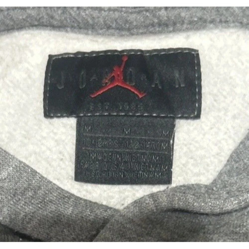 Nike Air Jordan Jumpman Heather Gray Pullover Hoodie Kids Youth Size Medium